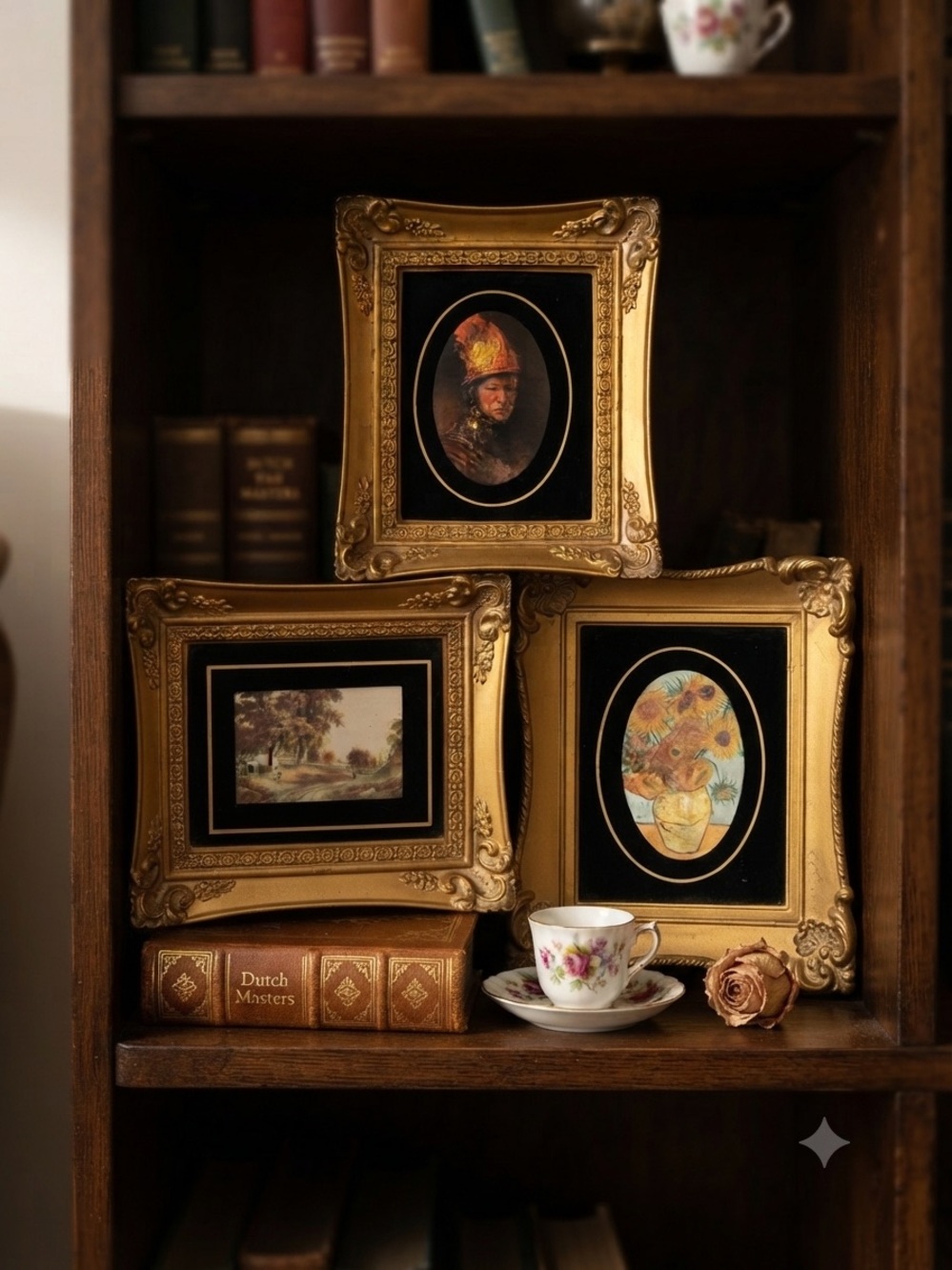 Ornate Miniature Gold Picture Frame Trio - Classic Home Accents